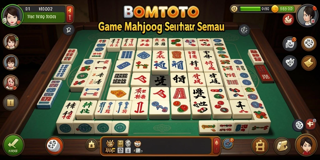Tangkapan layar gameplay BOMTOTO yang menunjukkan permainan Mahjong yang seru.