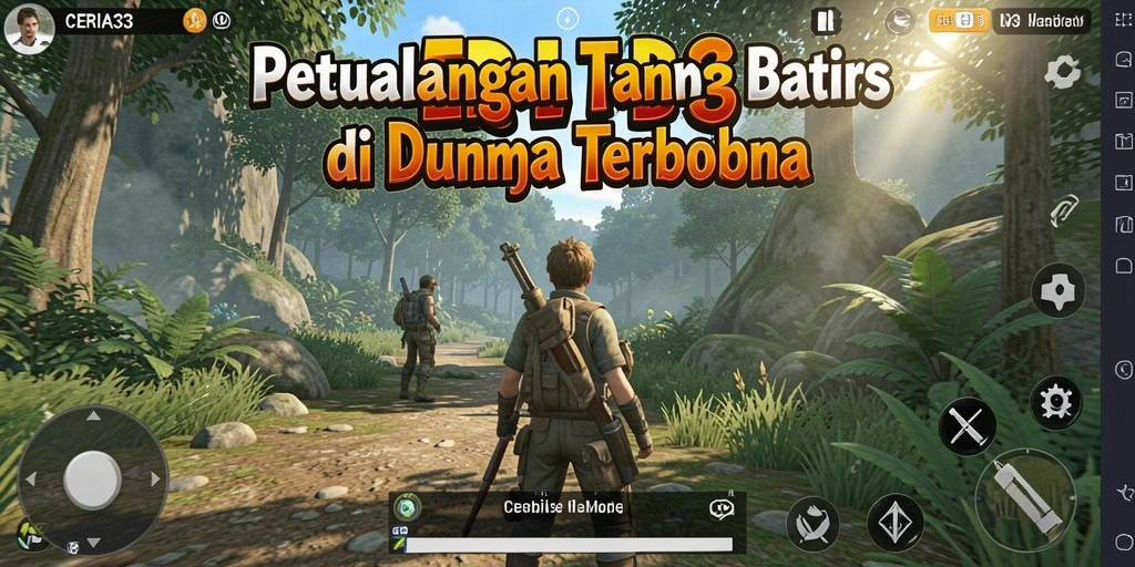 Tangkapan layar CERIA33 menampilkan petualangan seru di dunia terbuka.