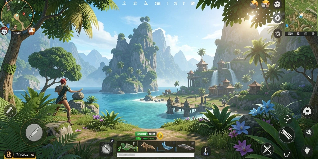 Tampilan permainan Open World yang memukau dan interaktif.