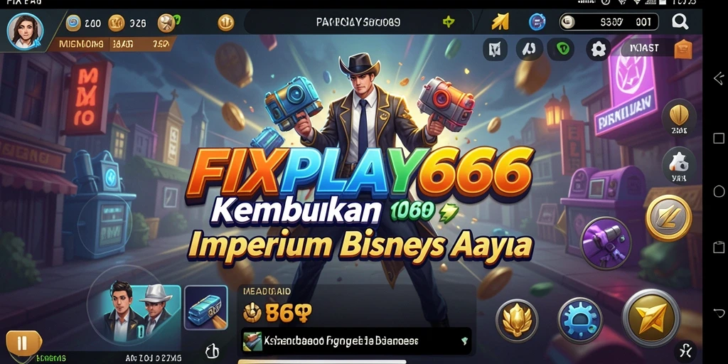 Screenshot utama FIXPLAY666 menunjukkan gameplay Tycoon yang mendalam dan interaktif.