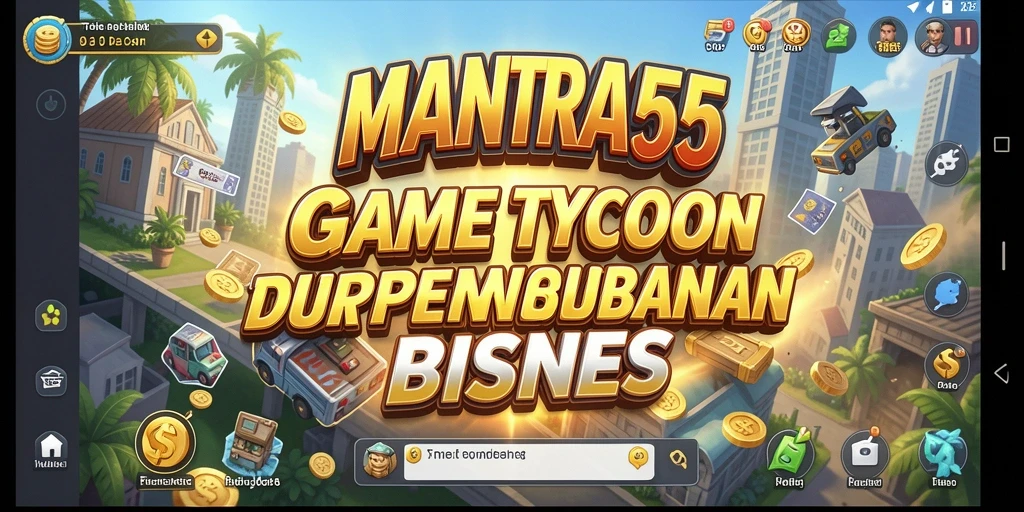 Tampilan menarik dari gameplay MANTRA55 yang penuh strategi Tycoon.