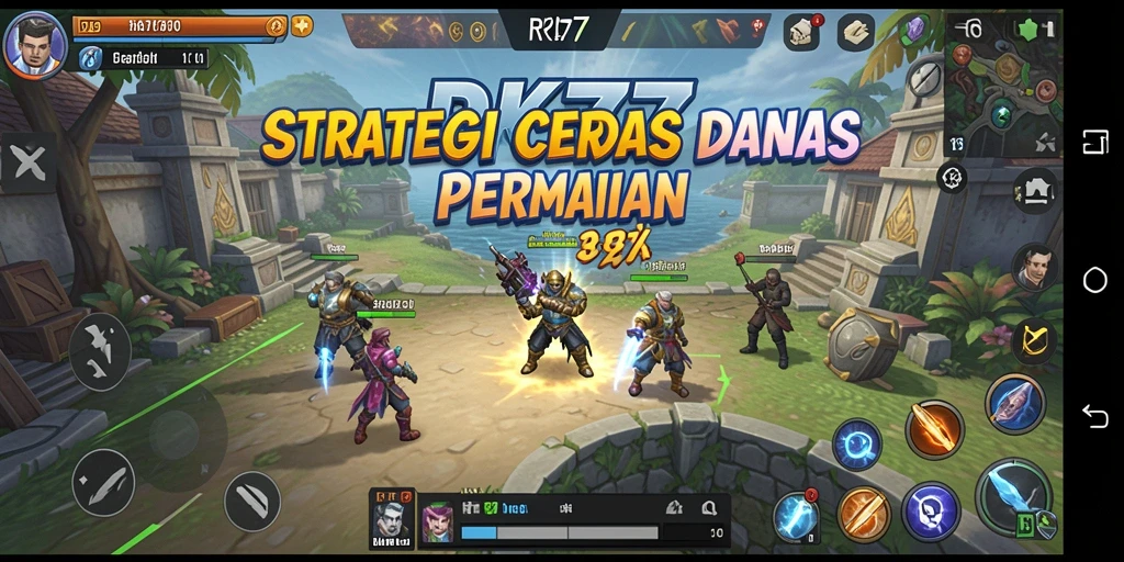 Tampilan gameplay RK77 yang menampilkan strategi pertempuran.