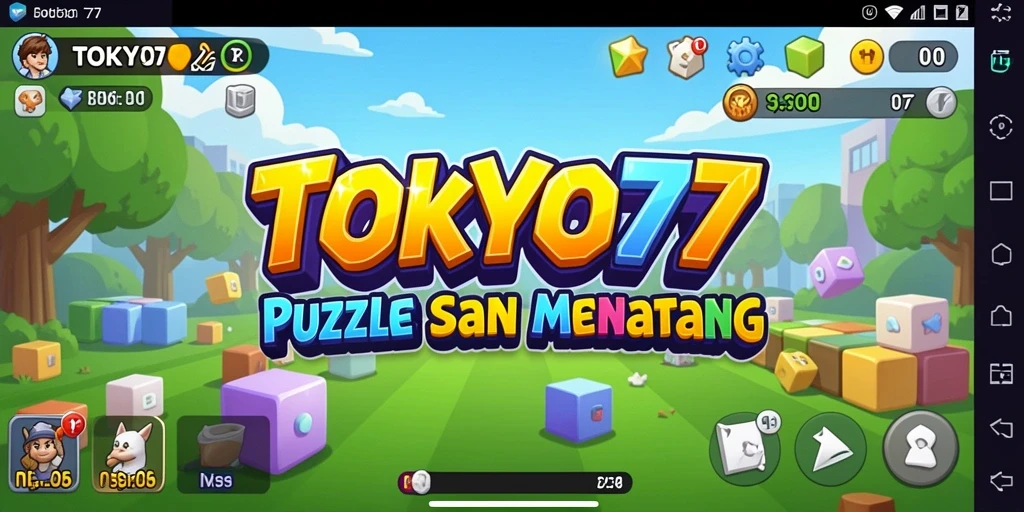 Tampilan gameplay seru dari TOKYO77 dengan level puzzle yang menantang.