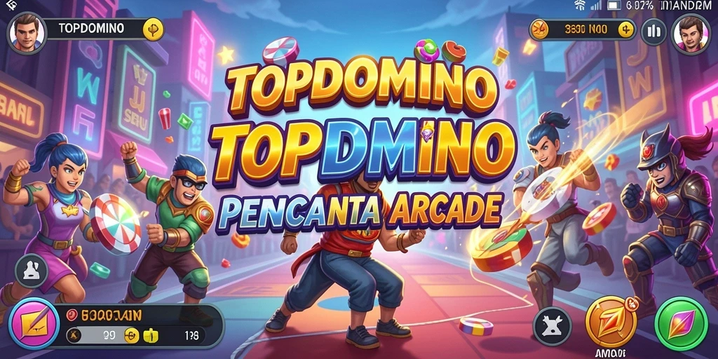 Screenshot utama TOPDOMINO menampilkan gameplay yang seru dan menantang.